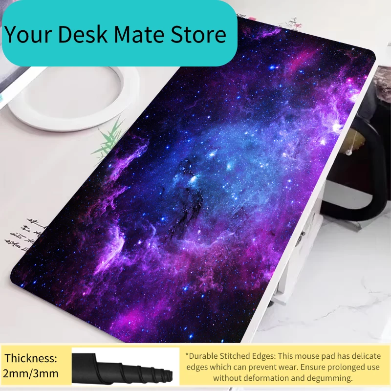 Sternenhimmel-Galaxie Mauspad HD Großes Computer-Büro-Spiel-Tischmatte XXL Gummi Rutschfeste HD Gaming Tastatur-Mauspads Lange Schreibtischunterlage Image