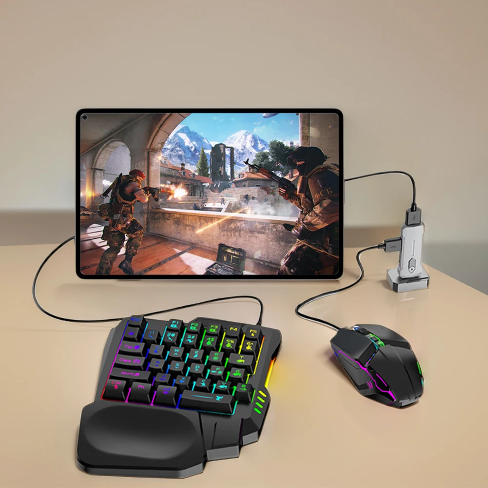 5-in-1 Mobile-Game-Konverter Tastatur-Maus-Gaming-Set BT 5.3 für PUBG Tastatur-Maus-Gaming-Konverter für Gamer-Zubehör Image