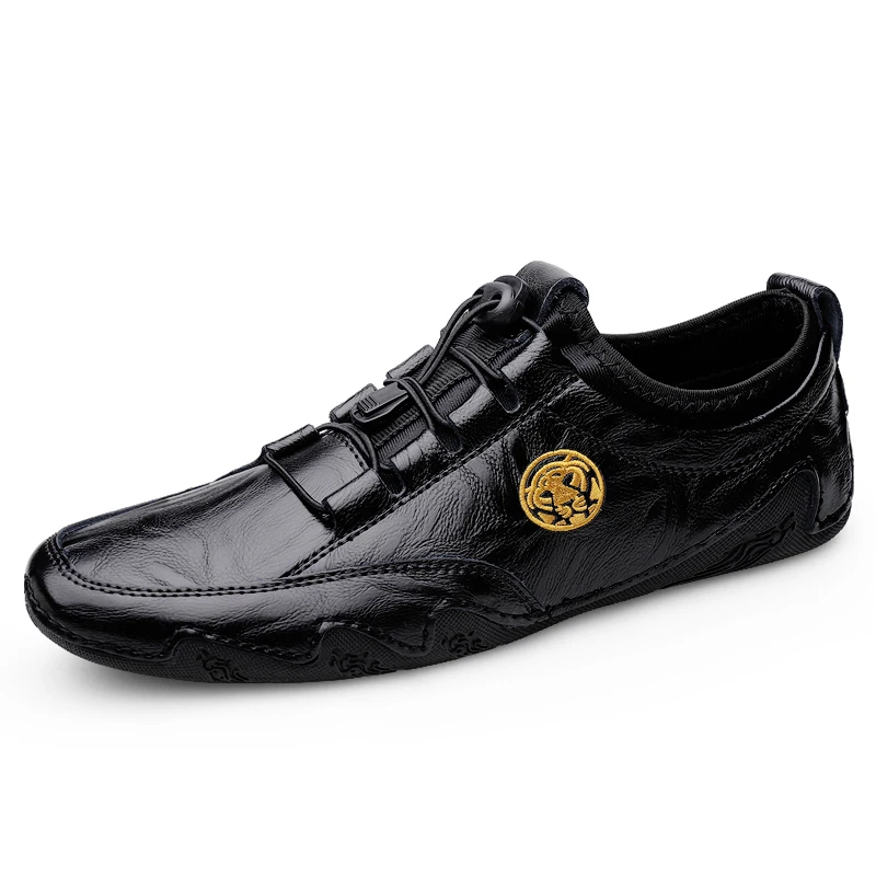 Echtes Leder Casual Schuhe Männer Große Größe 45 46 Lace Up Herren Turnschuhe Atmungsaktiv Männlichen Wanderschuhe Designer Handgemachte Trainer