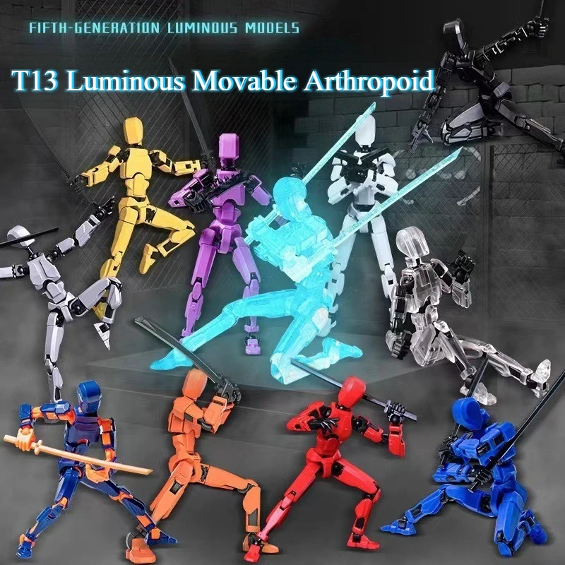 Dummy 13 Actionfigur Spielzeug für Kinder Lucky 13 Multi Jointed Movable Shapeshift Roboter 3D-gedruckter Mann Actionfiguren Kinderspielzeug Image
