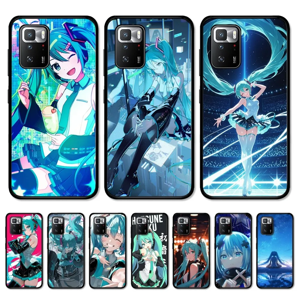 Japanisches Mädchen H-Hatsune Miku Handyhülle für Redmi Note 4X5 A 6 7 8T 9 9S 10 11 11S 11Epro Poco M3 Pro Image