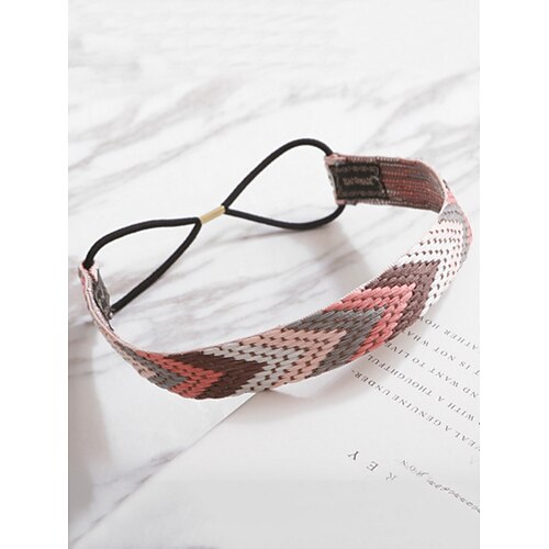 Boho Damen geflochtenes Stirnband - handgemachtes elastisches Festival-Haar-Accessoire, farbenfroher Hippie-Stil, perfekt für Musikveranstaltungen und Freizeitkleidung Image