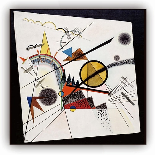 Handgefertigtes handgemaltes Ölgemälde Wandkunst Wassily Kandinsky Abstrakte Schnitzerei Heimdekoration Dekor gerollte Leinwand ohne Rahmen ungedehnt Image