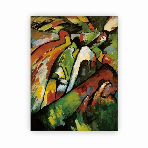 Handgefertigtes handgemaltes Ölgemälde Wandkunst Wassily Kandinsky Abstrakte Schnitzerei Malerei Heimdekoration Dekor gerollte Leinwand kein Rahmen ungedehnt Image