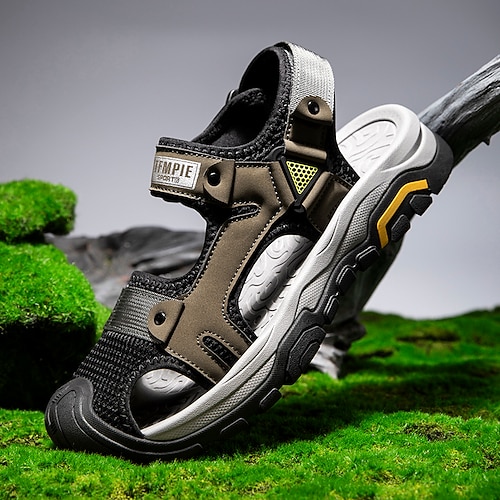 Outdoor-Wandersandalen für Herren – Sportsandalen mit verstellbarem Riemen, atmungsaktivem Mesh-Gewebe und strapazierfähiger Sohle, perfekt für Sommerreisen, Strandabenteuer und Outdoor-Aktivitäten. Image
