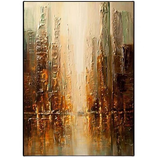 Hang-Ölgemälde Handgemalte Vertikal Abstrakt Landschaft Moderne Modern Ohne Innenrahmen (ohne Rahmen) Image