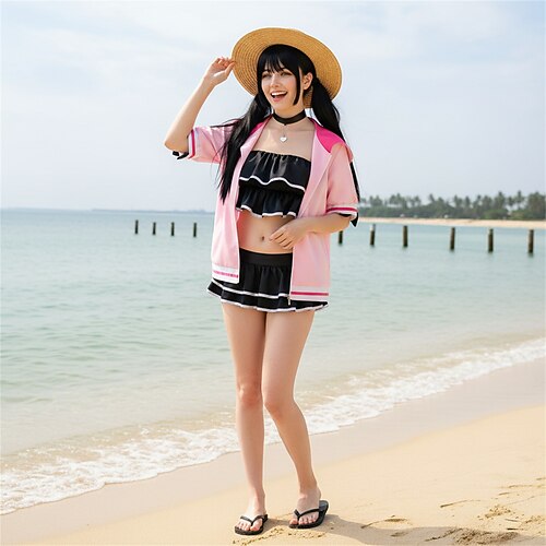 Zeitreisen Anime Outfits Bademode Maskerade Cosplay-Anzüge Halloween Urlaub Anime Expo Kostüm Für Damen Erwachsene Image