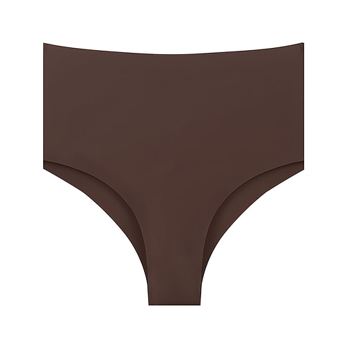 Damen Slips Elastischer BundNightwearBaumwolle Nylon Lässig Sportkleidung Einfarbig Mode Niedlich Schwarz Leicht Braun Kamel Braun Beige Winter Frühling Sommer Image