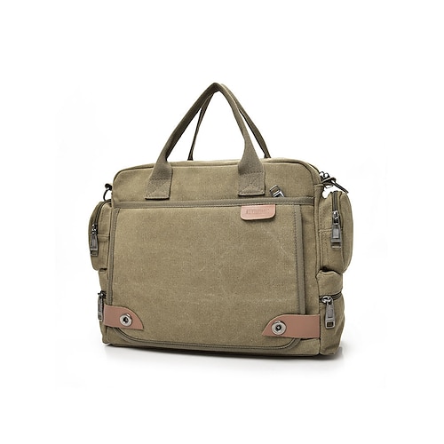 Umhängetasche aus Canvas für Herren mit mehreren Fächern – verstellbarer Riemen, großes Fassungsvermögen, strapazierfähiges Material, ideal für den Alltag, Pendeln und Reisen Image