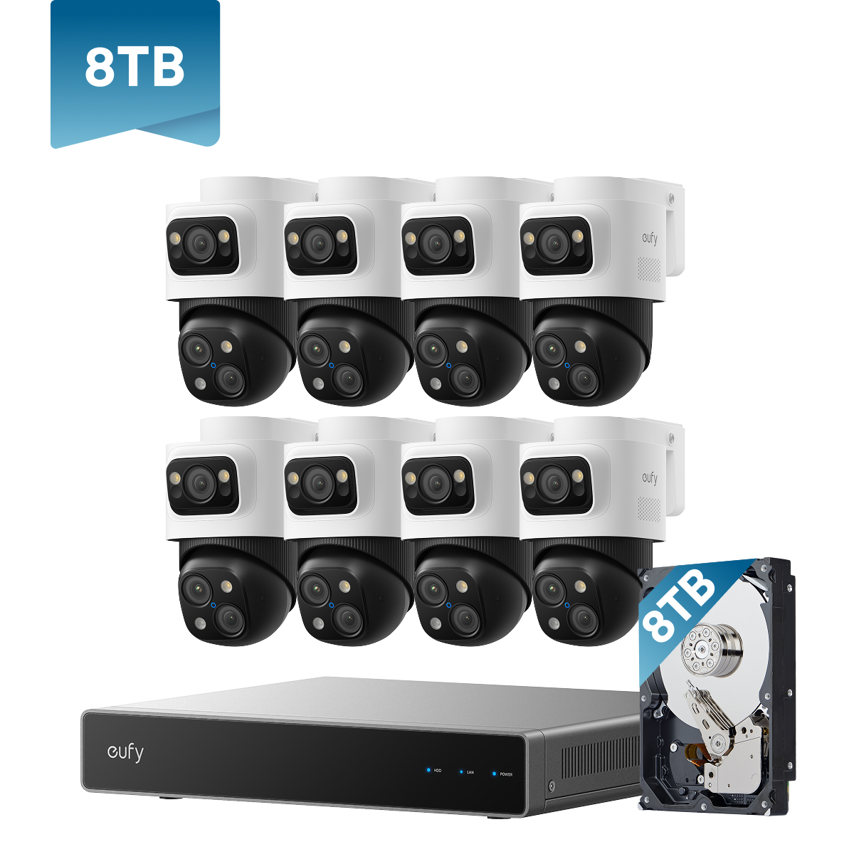 eufy 4K NVR S4 Max 8-Camera Kit with 8 TB HDD
