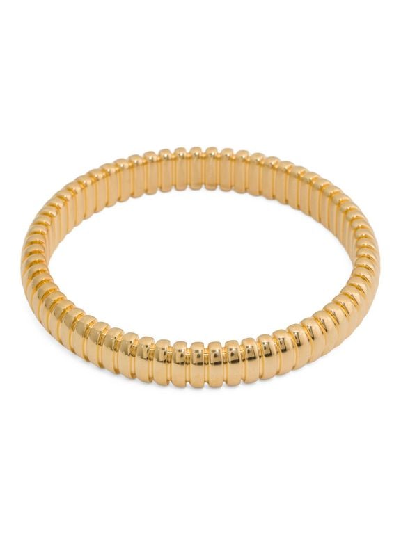 14Kt Fluted Bangle Bracelet For - Metallic - Tj Maxx Bracelets