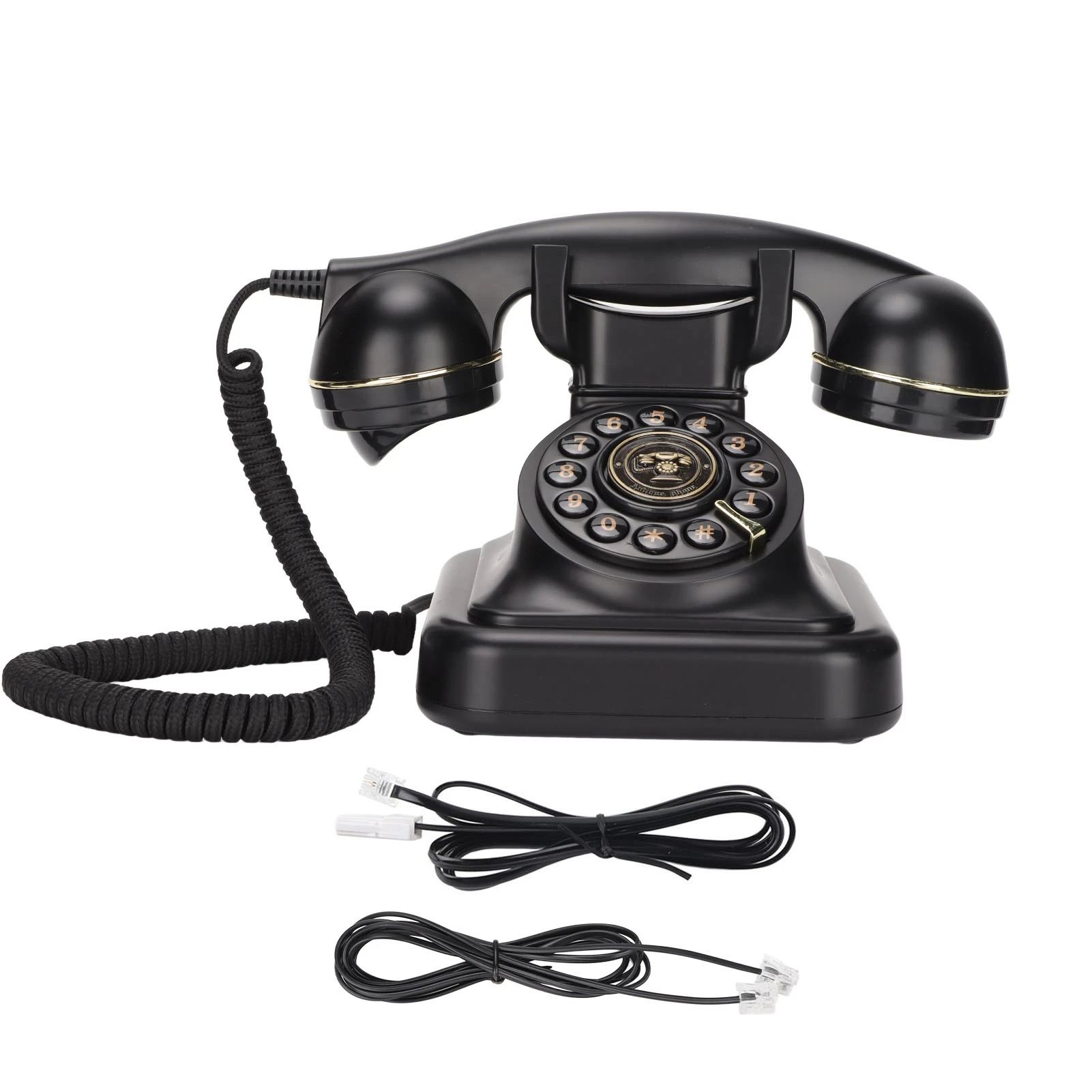 Vintage Landline Telephone ABS Material Back Button Fashionable Elegent Landline Telephone Multi Purpose with Handset for Home