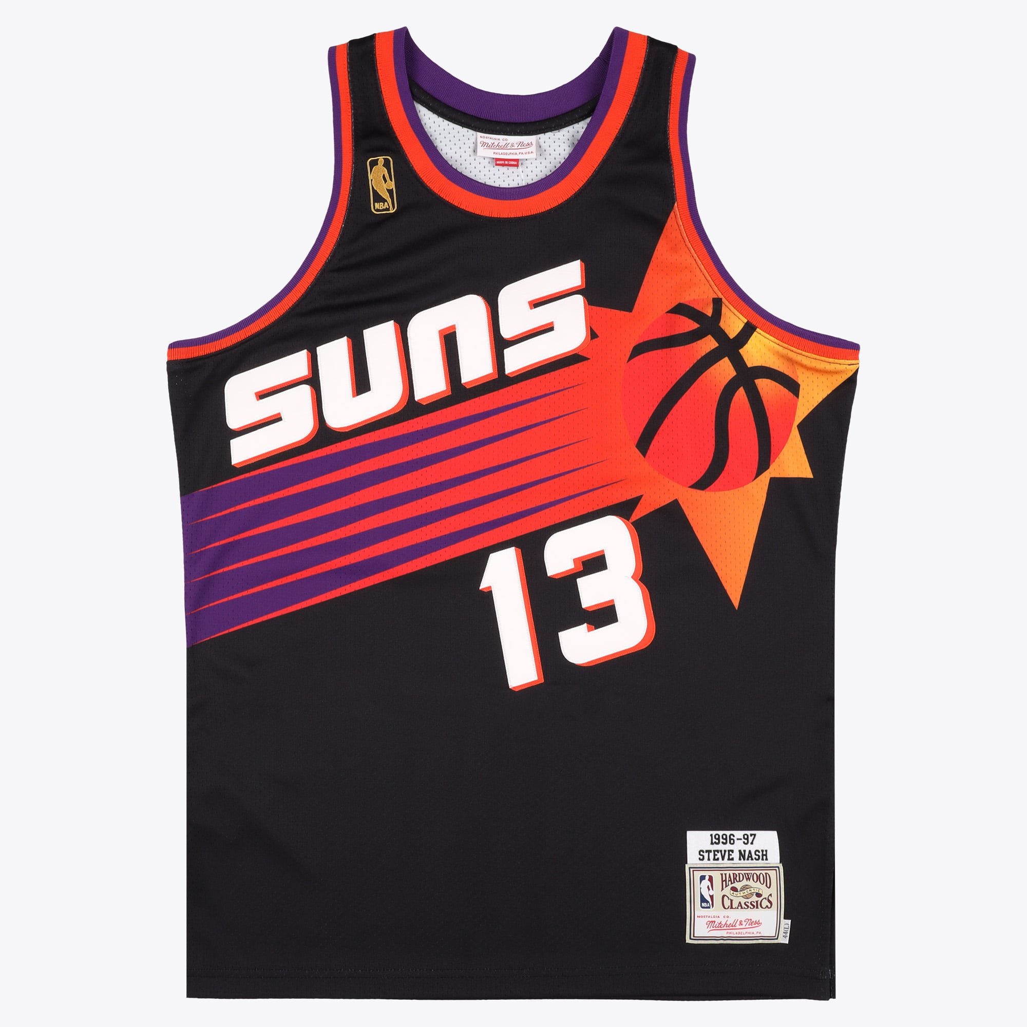 Maillot Authentic Phoenix Suns 1996-97 Mitchell & Ness – Noir – Steve Nash - Homme Taille: S