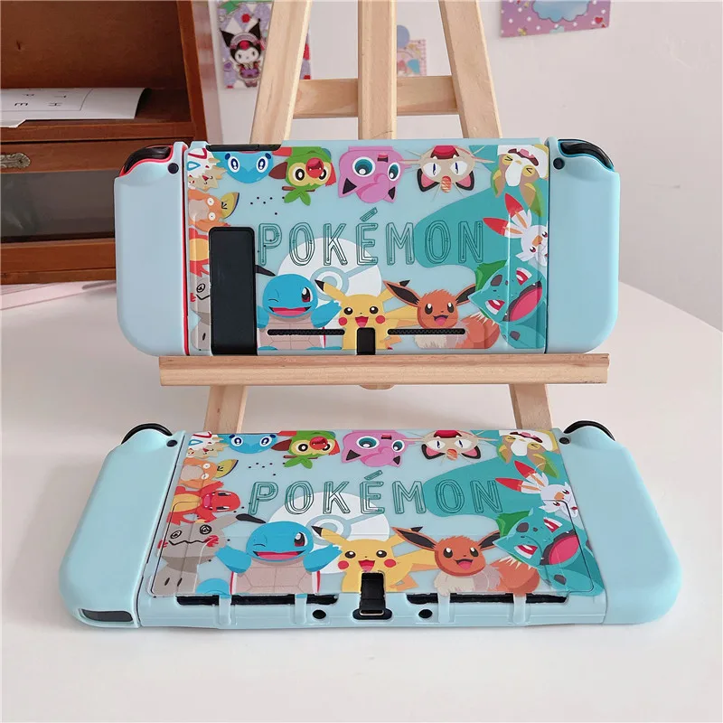 Cartoon Pok é mon Geeignet für Nintendo Switch Shell Silikon Split Spielkonsole OLED Herren und Damen Schutzhülle Soft NS Image