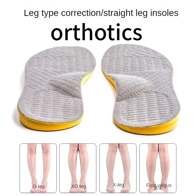 Orthopädische Einlegesohlen für flache Füße für Männer und Frauen, Schuhe, Einlegesohlen zur Fußgewölbeunterstützung für Kinder, X/O-Typ, Beine, Knie, Varus-Korrektur, Schuhpolster