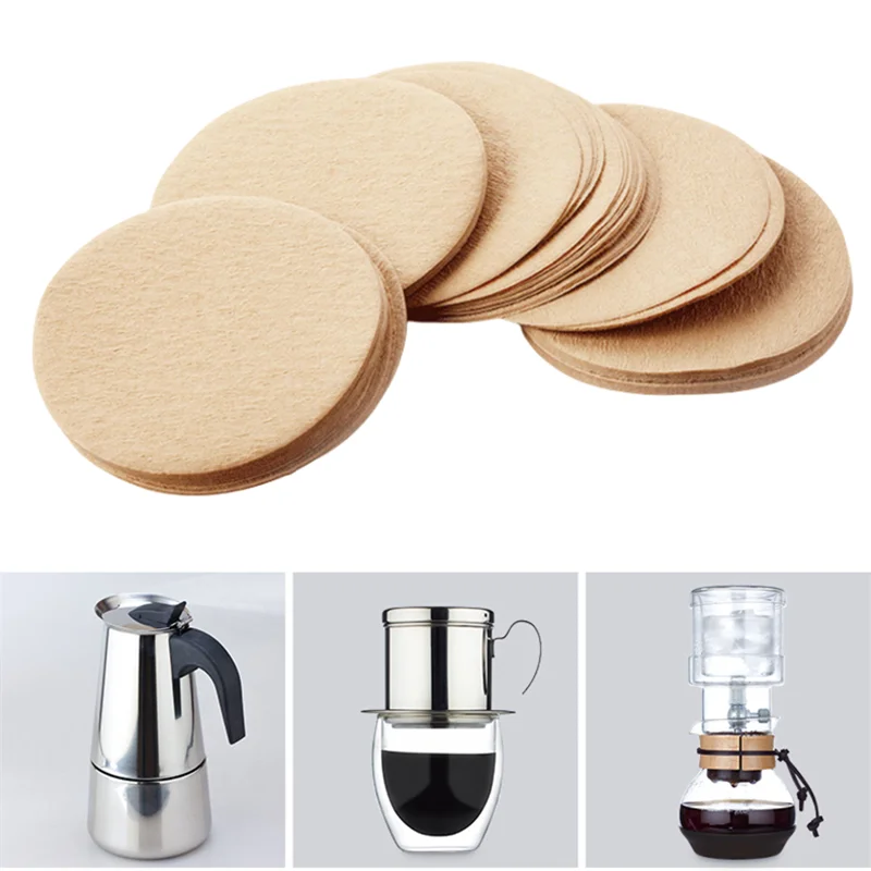 51/54/58/56/60/64/68mm 1000Pcs Kaffee Filter Papier für Espresso Maschine Holz Zellstoff Papier für Moka Kaffeemaschine Französisch Presse Topf Image