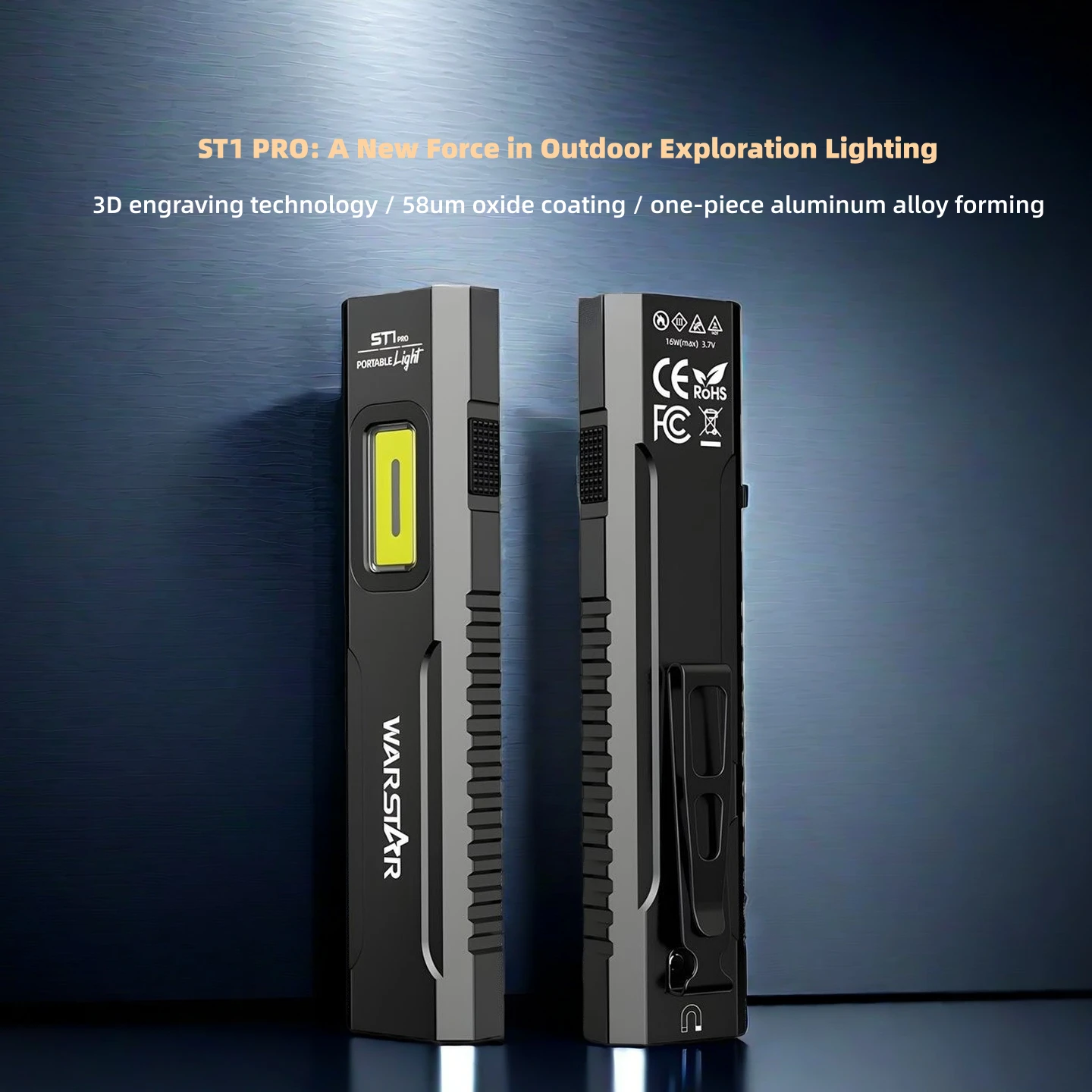ST1 Workshop Professionelles Aluminium SFT25 LED 1500 lm magnetische Fernbedienung C-Typ wiederaufladbare Taschen-Seiten-Arbeitsleuchte COB UV 2–10 Stunden Image