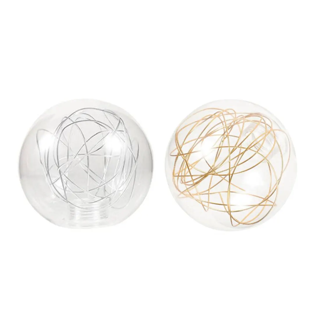 Globe G4 G9 Aluminium-Draht Glasschirm Ersatz, D8cm D10cm D12cm 20mm 10cm Öffnung Lampenschirm mit Silber oder Gold Draht Innen