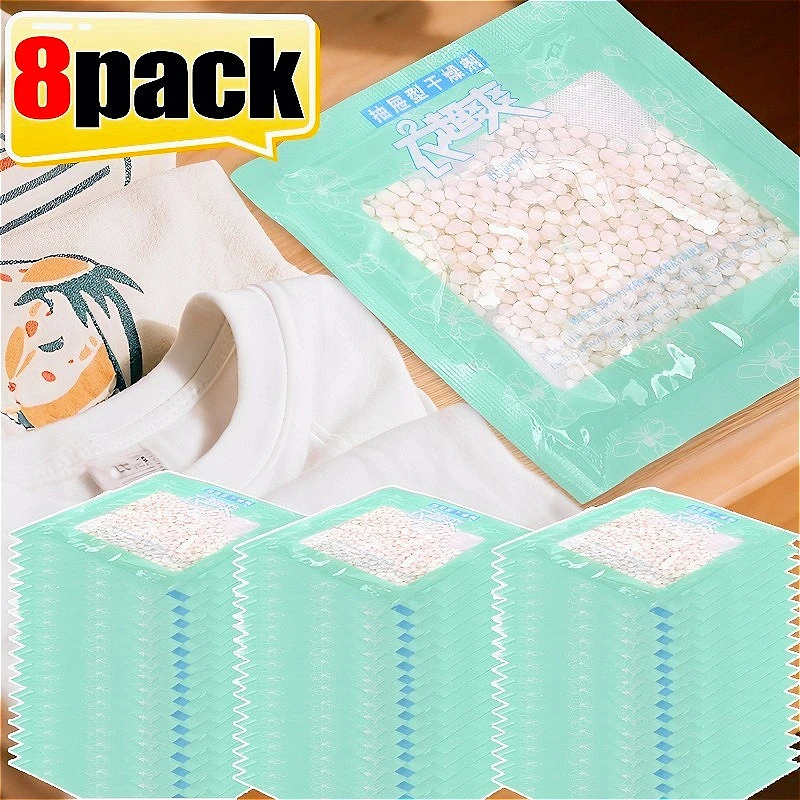 Schubladen-Luftentfeuchter-Absorberbeutel, verhindert Schimmel, wasserabsorbierende Partikel, kleine Tasche, Mehrzweck-Trockenmittel für Küche und Schlafzimmer Image