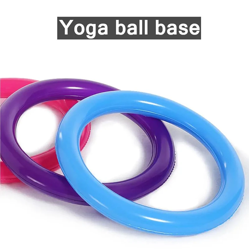 1Pcs Zufällige Farbe Gym Yoga Ball Basis Nicht-slip Explosion-proof PVC Pilates Runde Übung Verdicken Stabile Balance feste Ring Image