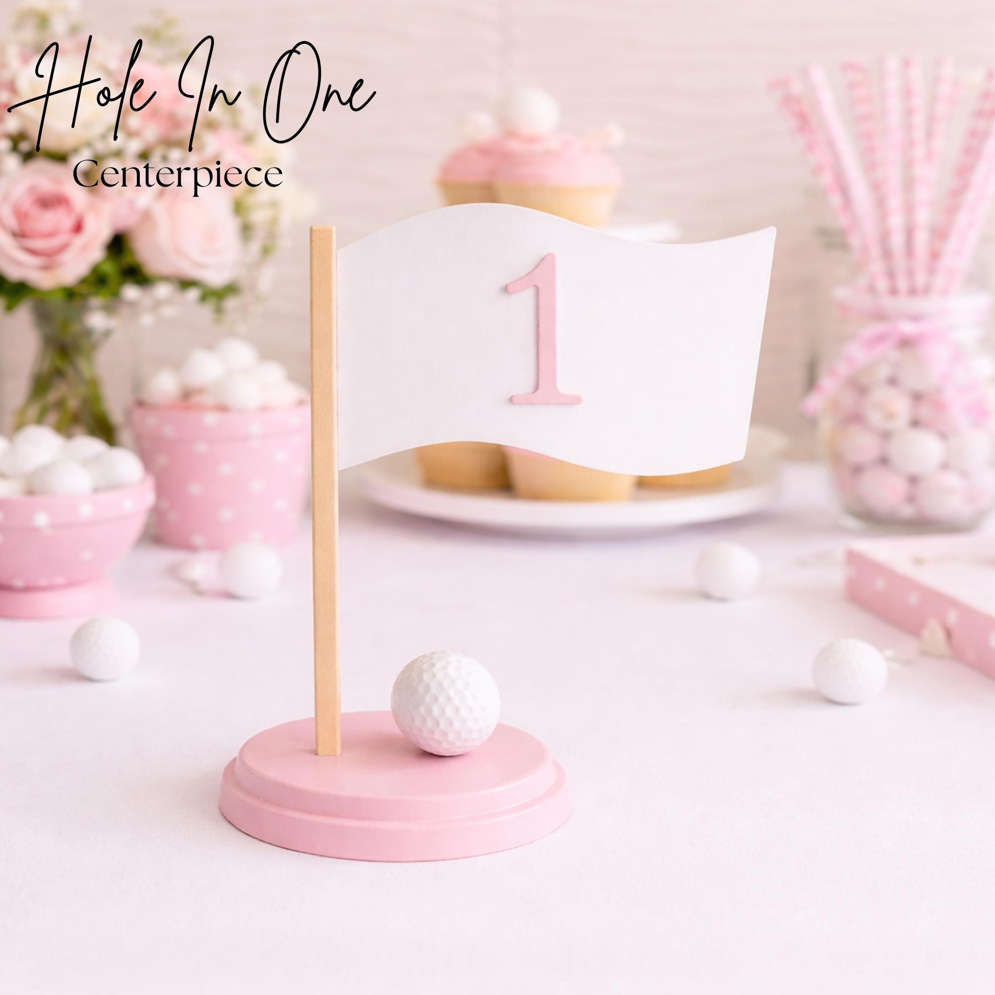 Centrotavola Hole In One - Centrotavola stampato in 3D - Compleanno a tema golf - Hole In One - Decorazioni per compleanno Hole In One - Decorazioni p