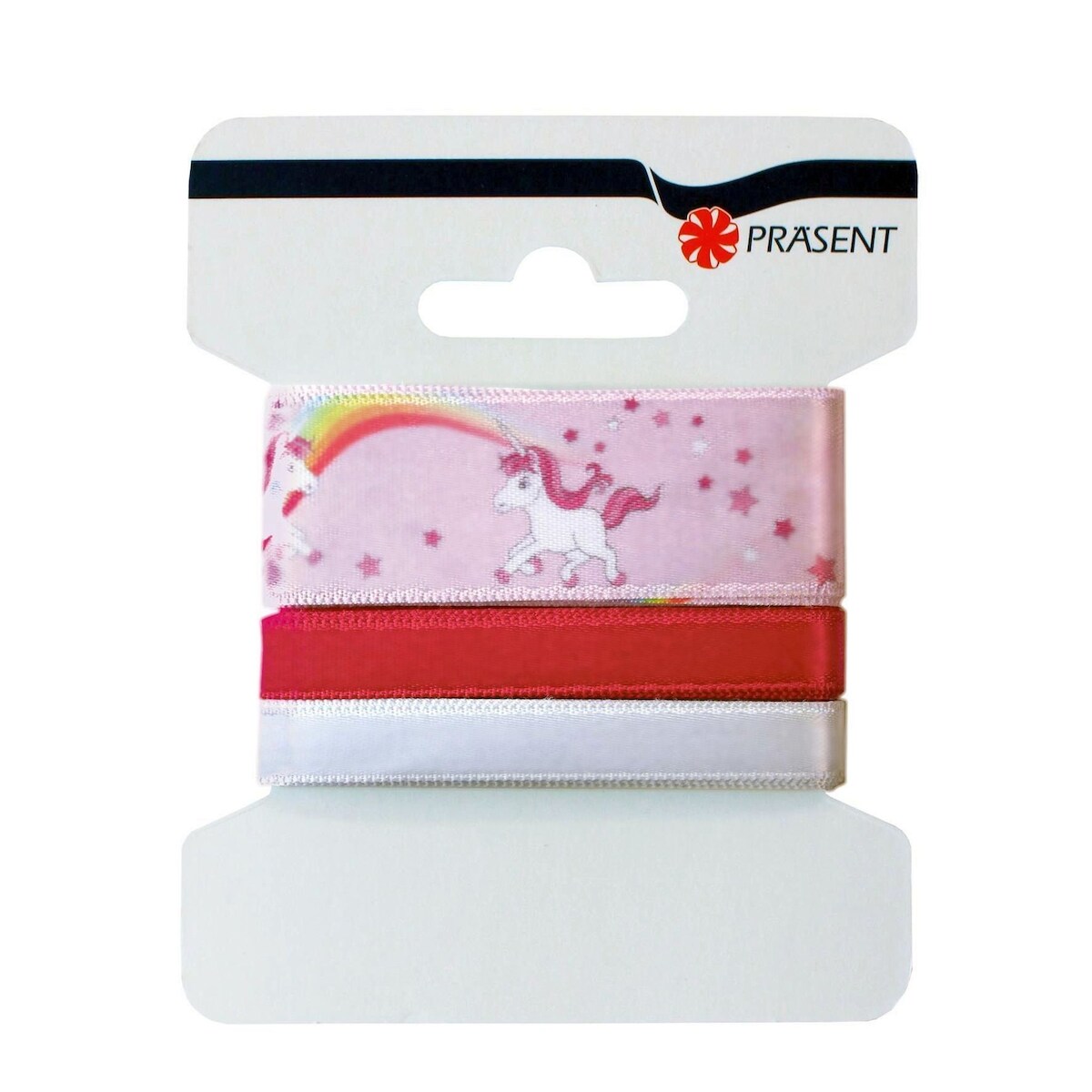 Präsent Schleifenband Einhorn 3er Karte 25/1/1cmx45m Image