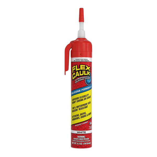 Flex Seal Flex Caulk 6.5 oz. White Silicone Caulk US600WHT200 - 4/Case