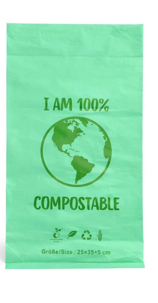 RyanPack Kompostierbare Bio Versandbeutel aus Maisstärke 30x40+5 cm 70 µm grün – 600 Stück Image