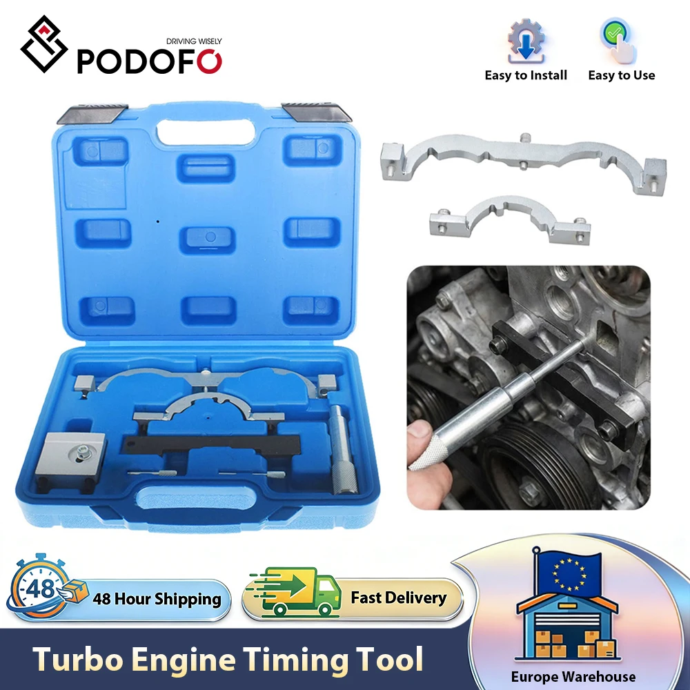Kit di attrezzi per la regolazione del distribuzione del motore Podofo Turbo, set di strumenti per il bloccaggio e il fissaggio dell'albero a camme per Vauxhall Opel Chevy Chevrolet Aveo Cruze 1.0 1.2