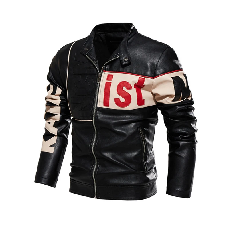 Maxulla Giacca da uomo in pelle PU Casual da uomo in pile caldo giacche da motociclista moda uomo retrò cappotti in pelle da motociclista abbigliamento