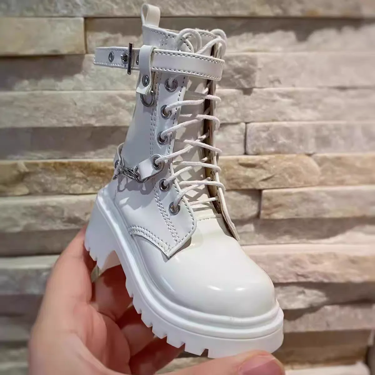 BJD-Puppenschuhe Passend für Größen 1/4, 1/3 Uncle Size Neu mit Absatz Kurze Stiefel Lederschuhe Klassische Farbe Herren Schwarz Weiß