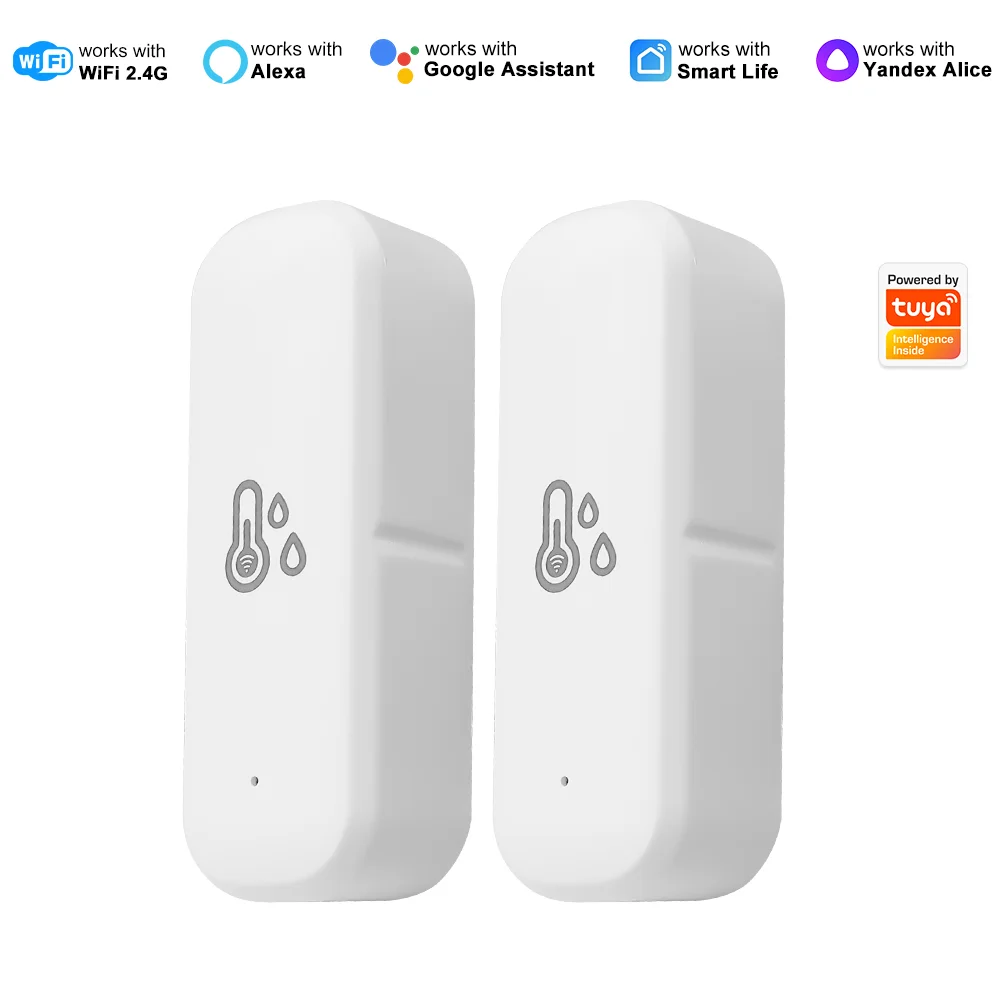 WLAN-Temperatur- und Feuchtigkeitssensor Tuya Smart Sensor Sprachsteuerung Smart Life Fernüberwachung Hausautomation Image