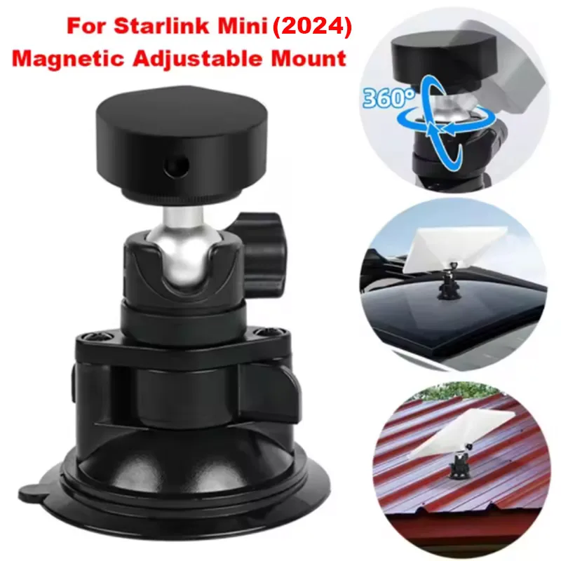 Für Starlink Mini Verstellbare Winkel-Saugnapfhalterungen Magnetisch für StarLink Mini Wohnmobile Yachten Camper Dachgepäckträger Zubehör Image
