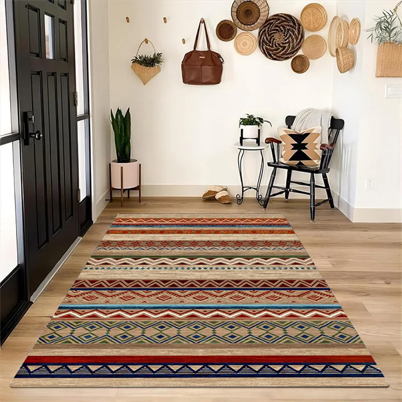 Großer weicher Bodenteppich, amerikanische Teppiche, Korallenvogel, Wohnzimmer, superweicher, verdickter Teppich, Kinderspielmatte, rechteckige Heimdekoration Image