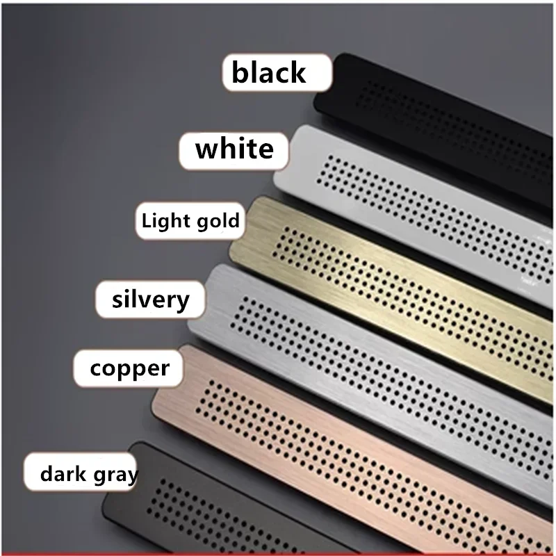 1 Stück atmungsaktives Mesh aus Aluminiumlegierung, rechteckige flache Lüftungshaube, Kleiderschrank, Schuhschrank, dekorativer Lüftungsgitter Image