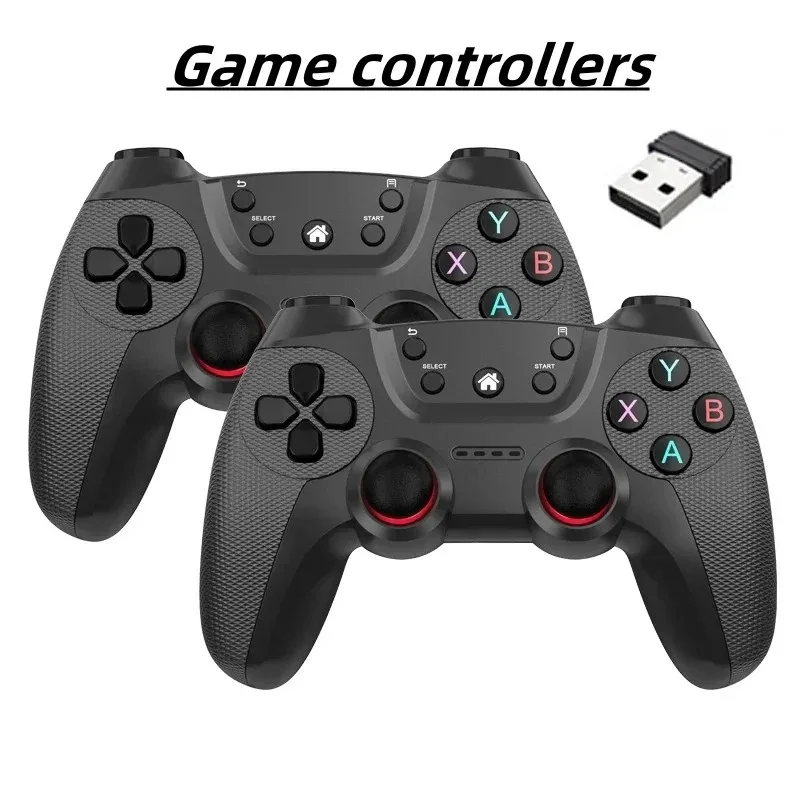 BOYHOM Wireless Doppel-Game-Controller für Linux/Android-Telefon für Game Box Game Stick PC Smart TV Box 2,4 G Gamepad Joystick Image