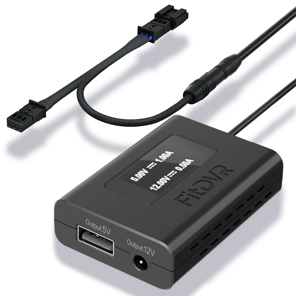 FitDVR Dashcam-Adapter (3-polig) für Seat/Skoda/Cupra mit Regensensor, LED-Anzeige, USB-Stromversorgung, Autokamera-Zubehör, D3-043 Image