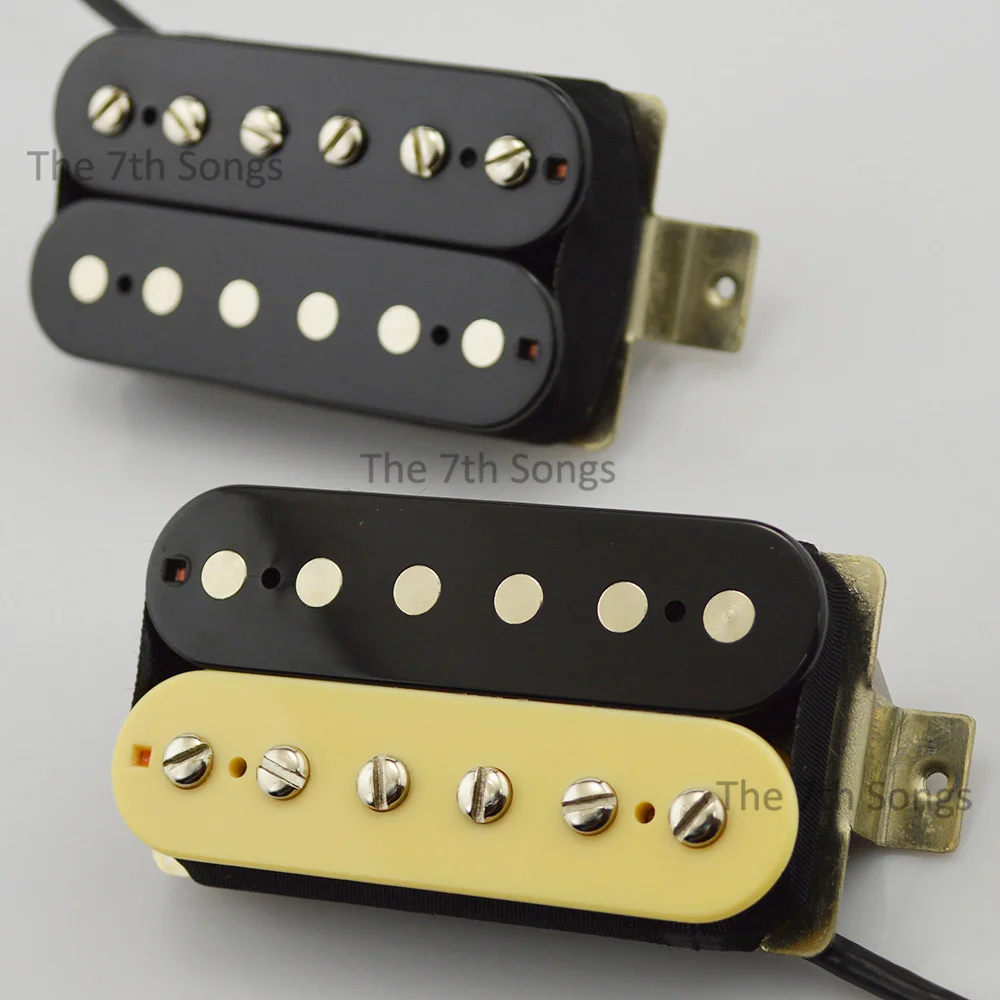 PAF IV AC4 Alnico IV Classic Humbucker Pickup 50 mm Abstand 4 Leiterdraht E-Gitarre LP Zebra Schwarz Nickel Weiß Creme Image