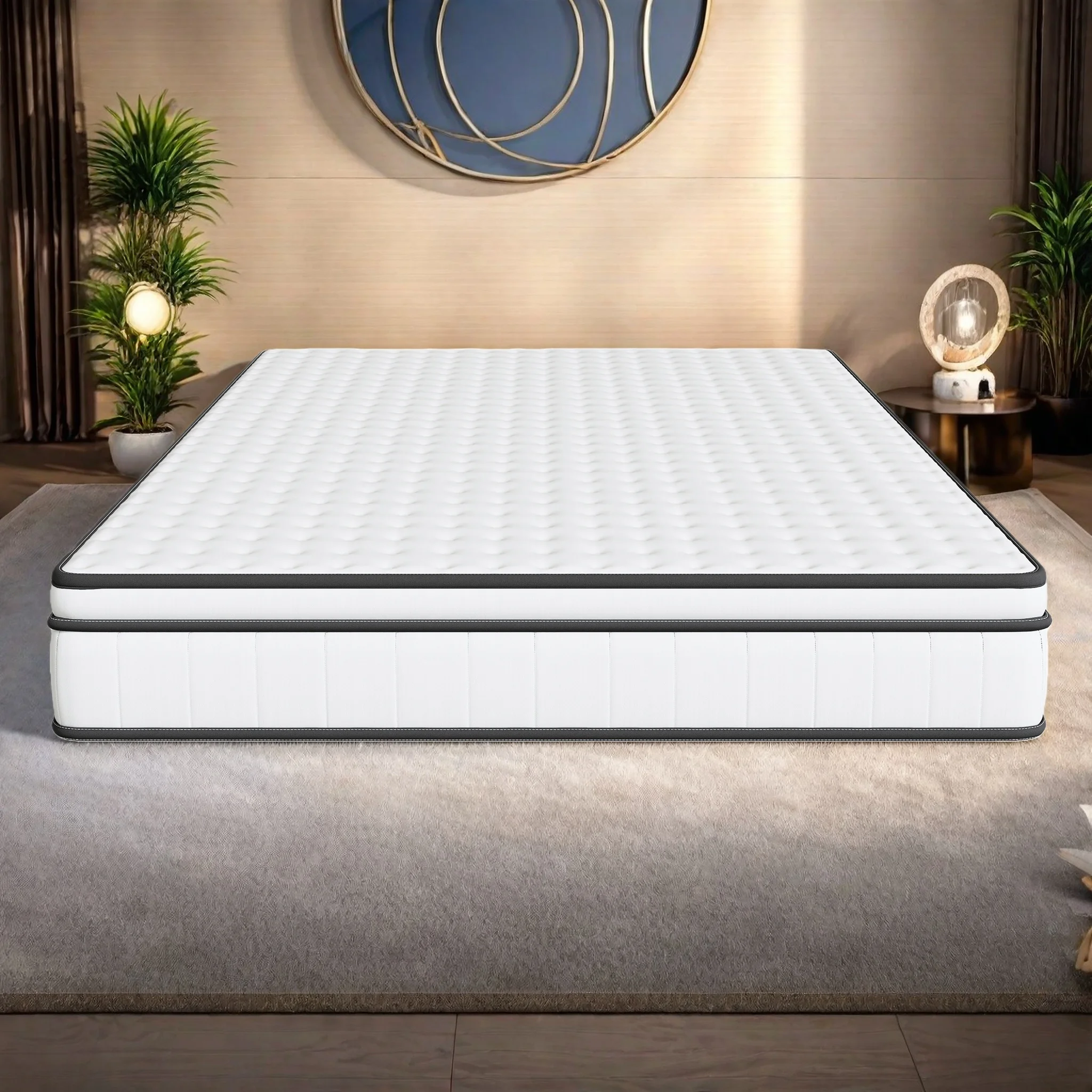 Superaly Atmungsaktive Matratze 90 x 200 cm, 25 cm Höhe Taschenfederkernmatratze, Federkernmatratze mit hochdichtem Wellenschaum. Image