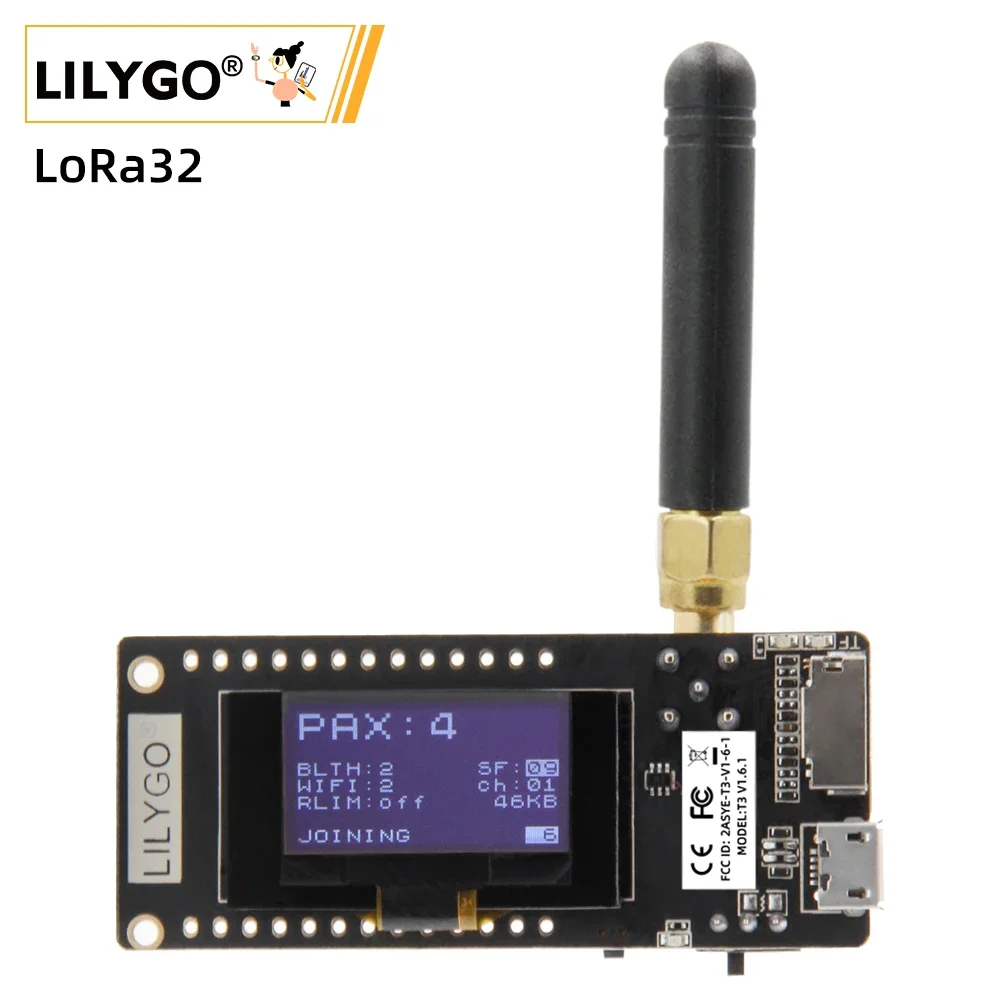 LILYGO ® TTGO LoRa32 V2.1_1.6 Version 433/868/915 MHz ESP32 LoRa OLED 0,96 Zoll SD-Karte Bluetooth WIFI Wireless-Modul ESP-32 SMA Image