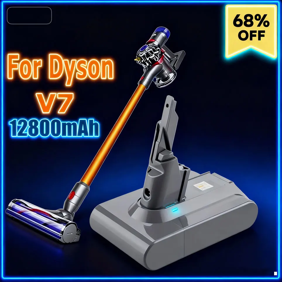 Neu für Dyson V7 Akku 21,6 V 12800 mAh Li-Ion-Akku für Dyson V7 Akku Animal Pro Staubsauger Ersatz Image