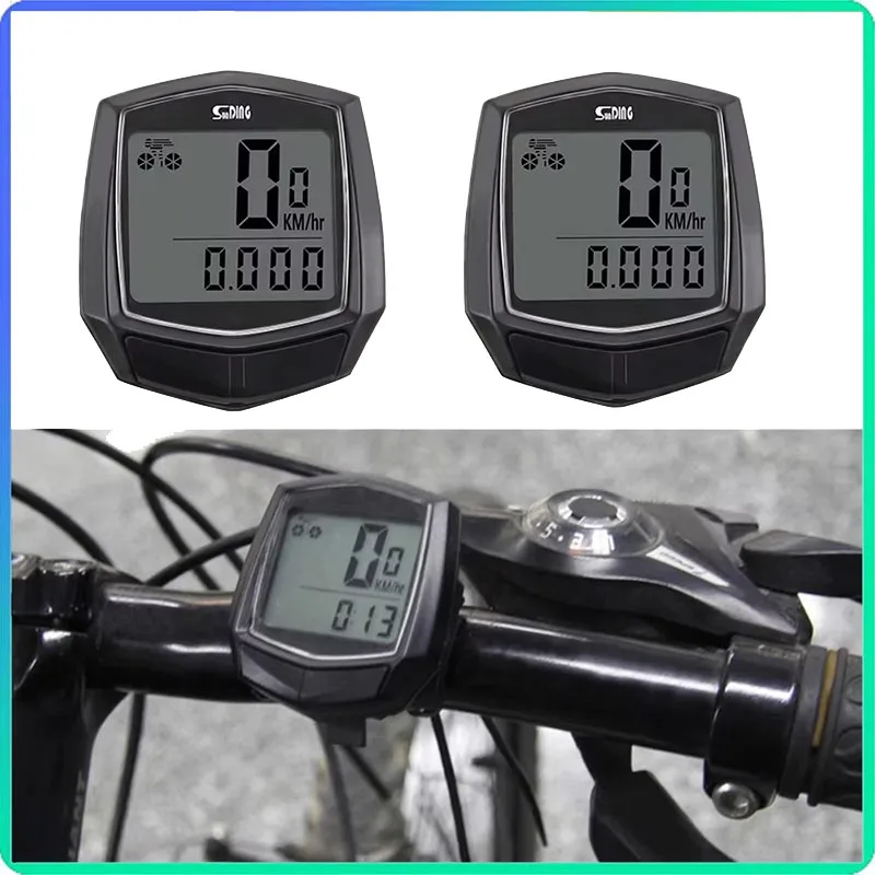 1/2/3PCS Wasserdichte Verdrahtete Digitale Fahrrad Fahrt Lcd-computer-geschwindigkeitsmesser-grüne Fahrrad Radfahren Geschwindigkeit Zähler Code Tabelle fahrrad Zubehör Image