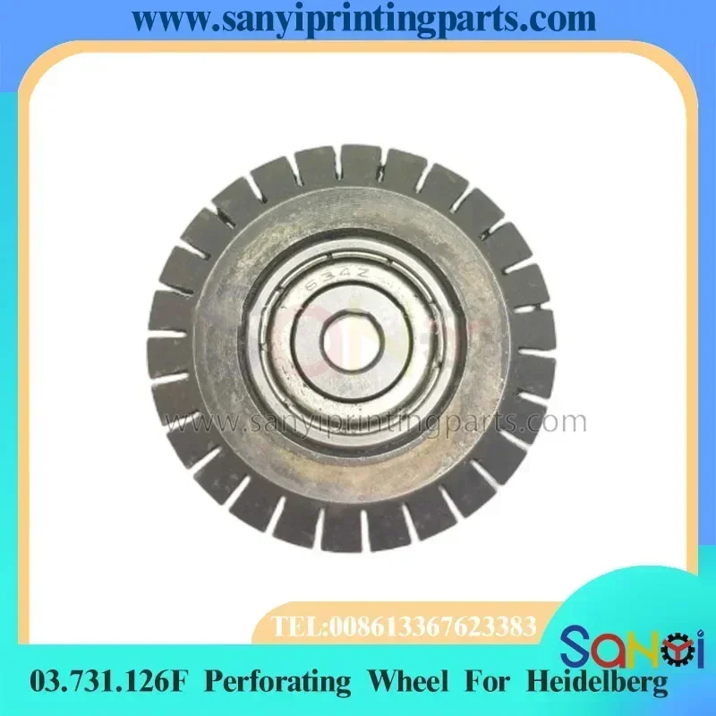 2 Stück beste Qualität 03.731.126F Perforierrad 30 x 4 x 5 mm für Heidelberg MO PM GTO SM52 SM102 Druckmaschine Image