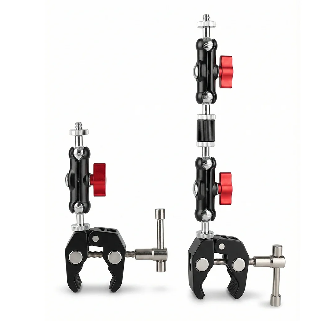 Kamera Magic Arm Super Clamp mit Doppel Kugelkopf für Gopro DSLR Monitor Licht Montage Fotografie Studio Zubehör Image