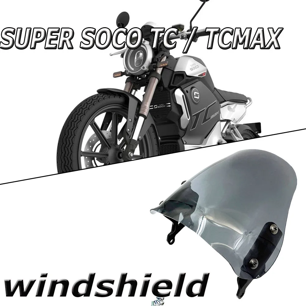 Neu für SUPER SOCO TC / TCMAX TC MAX Neueste Modifizierte Windschutzscheibe Elektromotorrad-Zubehör Passend für SUPER SOCO TC / TCMAX Image