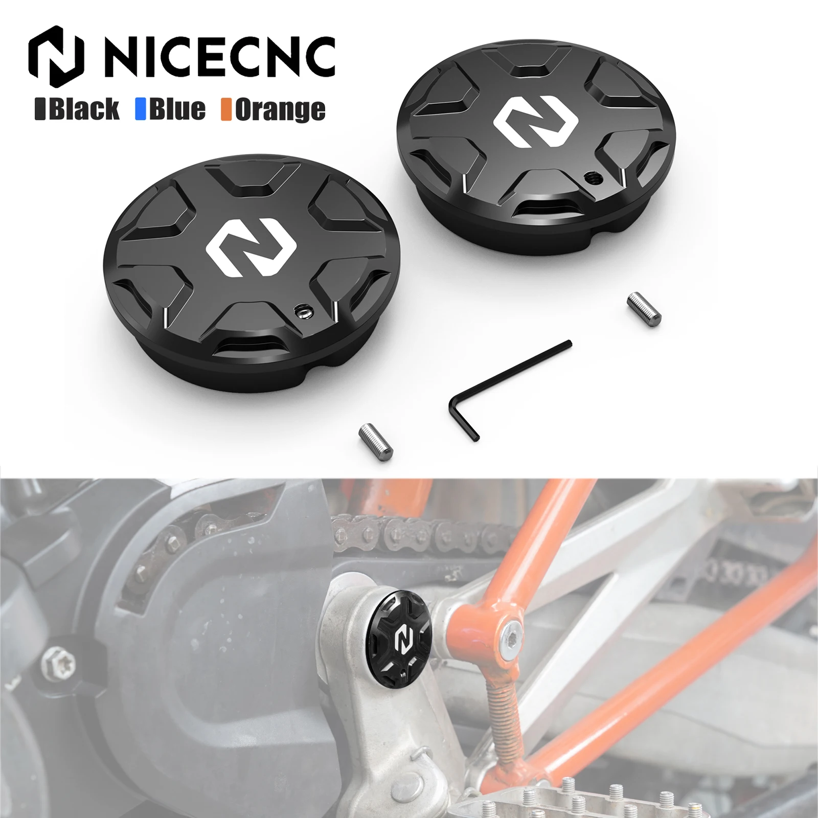 Für KTM 690 Enduro SMC R 2008–2025 Schwingen-Drehlochstopfen Husqvarna 701 Enduro Supermoto 2016–2025 GasGas 700 ES SM 2022–25 Image