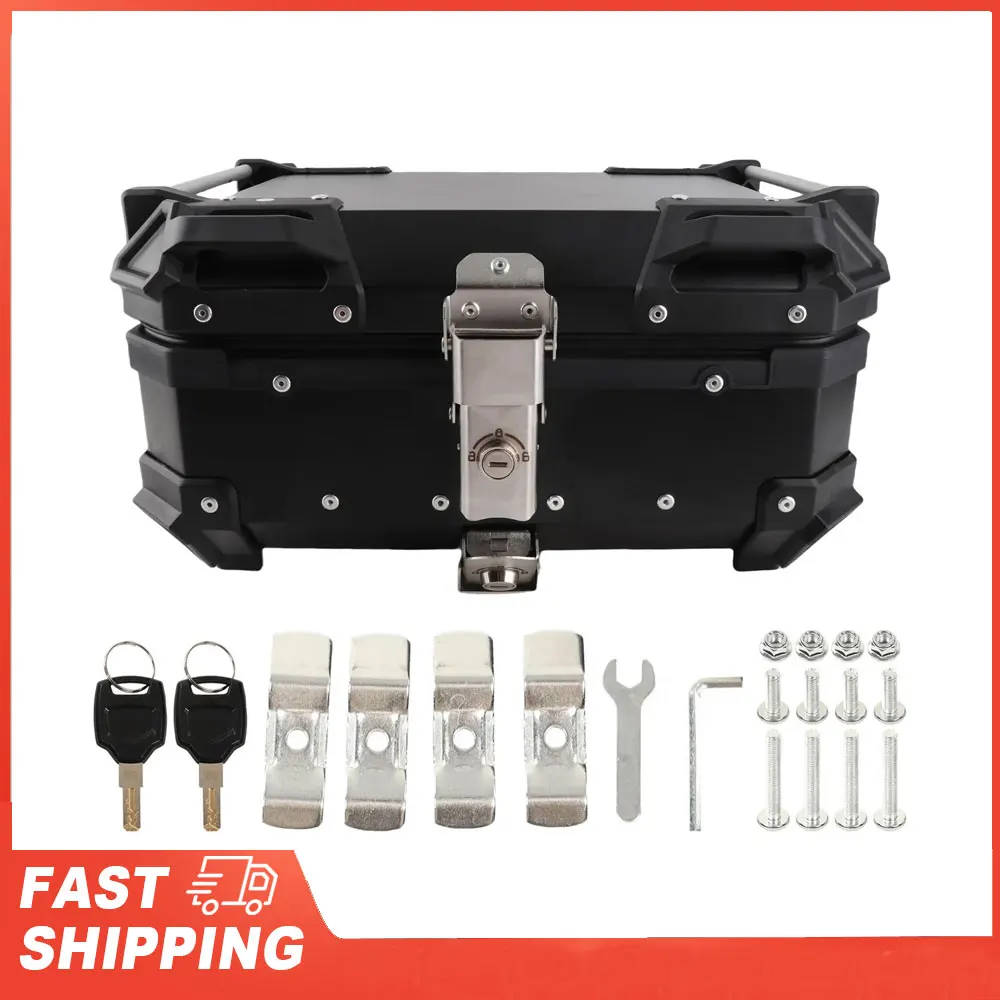 Motorrad-Gepäckbox mit abnehmbarer Basis und Innenfutter, 28 l, großes Fassungsvermögen, stoßfest Image