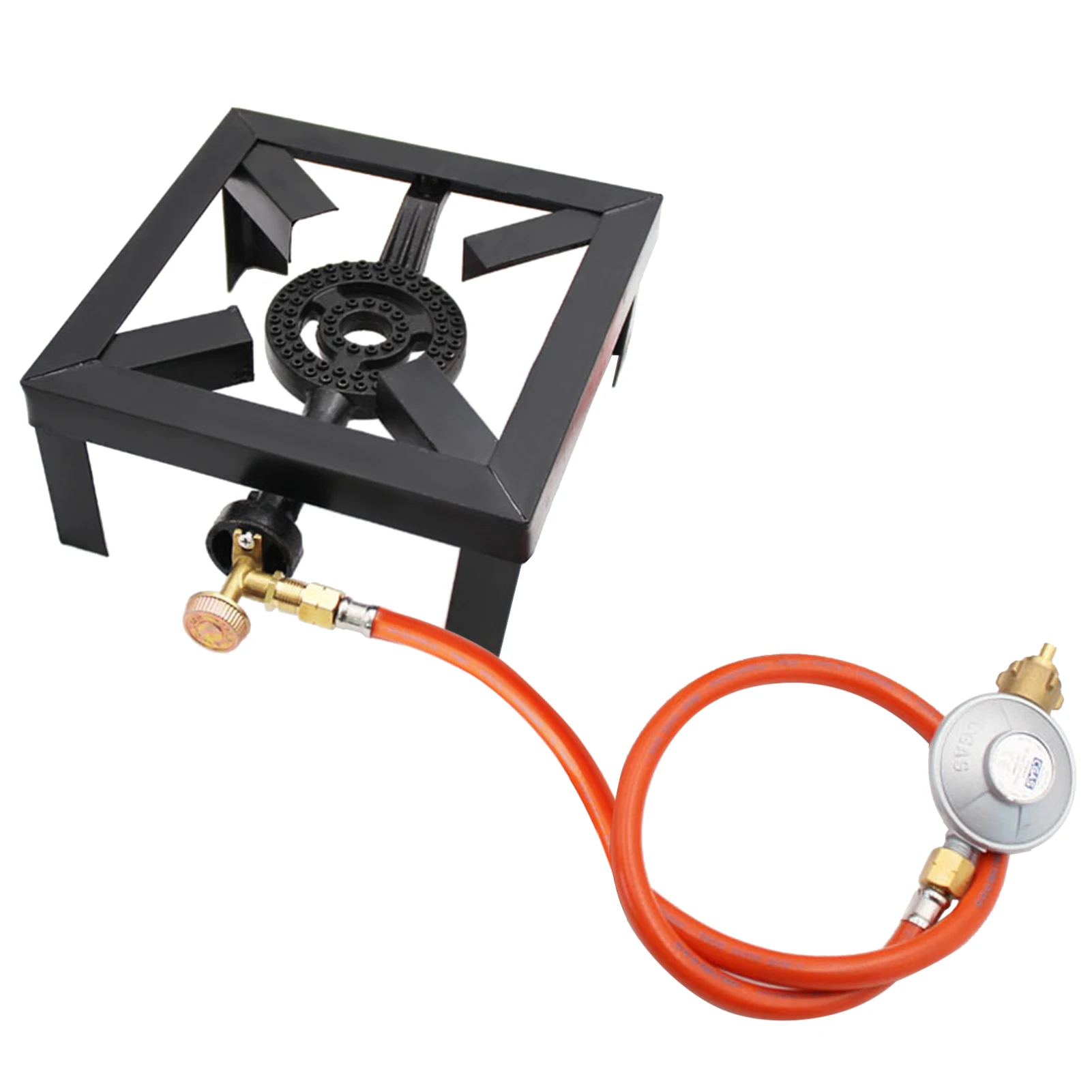 Tomshoo 8 kW Gaskochring, Gusseisenbrenner, großer LPG-Herd, Outdoor-Herd, Eisenrahmen, tragbarer Feuerkontrollofen, Camp Supply Image