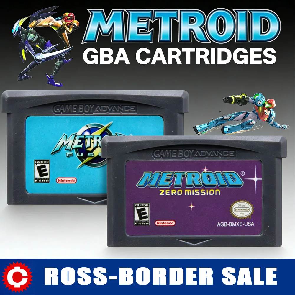 GBA-Spielkassette 32-Bit-Videospielkonsolenkarte Fusion Zero Mission USA EUR Version Image