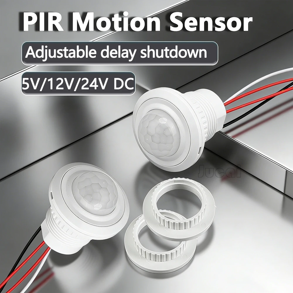 DC5V-24V Neuer LED Einstellbarer LED PIR Infrarot-Bewegungssensor-Schalter Zeitverzögerter PIR-Bewegungssensor-Schalter für Heimbeleuchtung LED Image